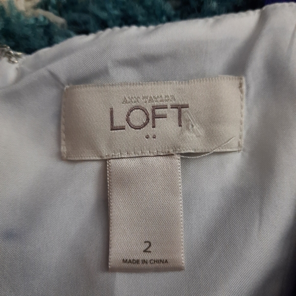 LOFT fully lined striped fit n flare 2 - Picture 9 of 10